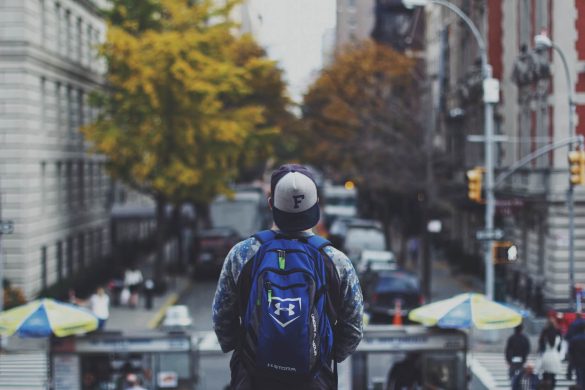 Student Looking Onto Street